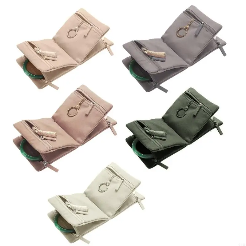 

Q0KE Fashionable Jewelry Holder Bag with Multi Compartments For Trip And Daily Use