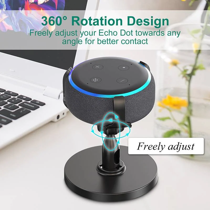 Echo Dot 3rd Desktop Stand 360°Adjustable Smart Home Speakers Accessories Stand