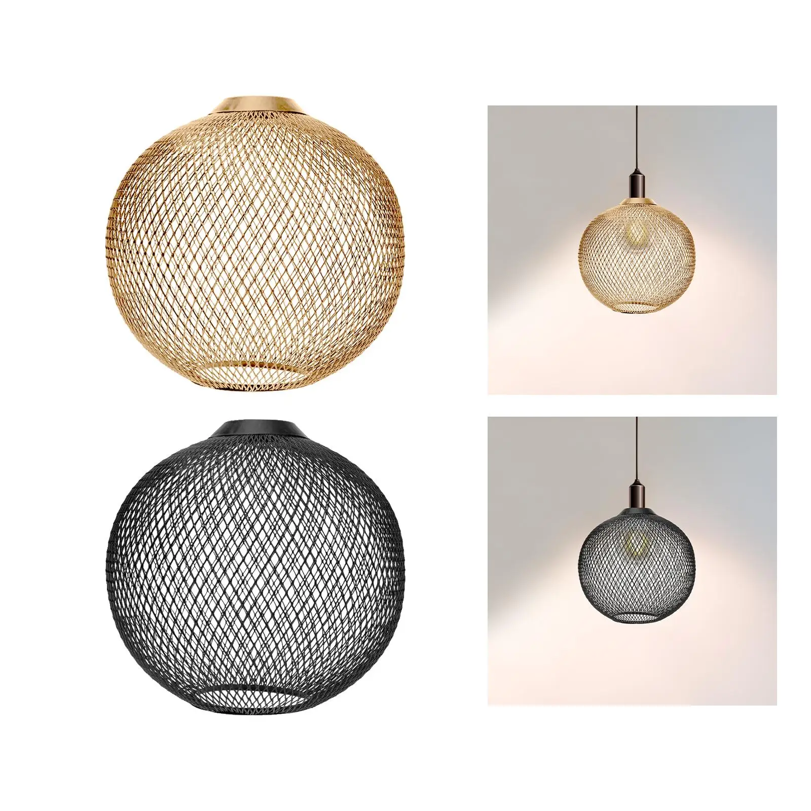 Handcrafted Metal Pendant Lampshade Rustic Chandelier Light Cover Hanging Shade for Cafe Hotel Kitchen