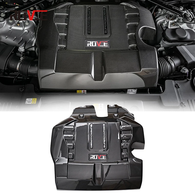 

Крышка двигателя из углеродного волокна, подходит для Land Rover Range Rover Sport 2014-2022/Voue 2013-2022, крышка капота двигателя