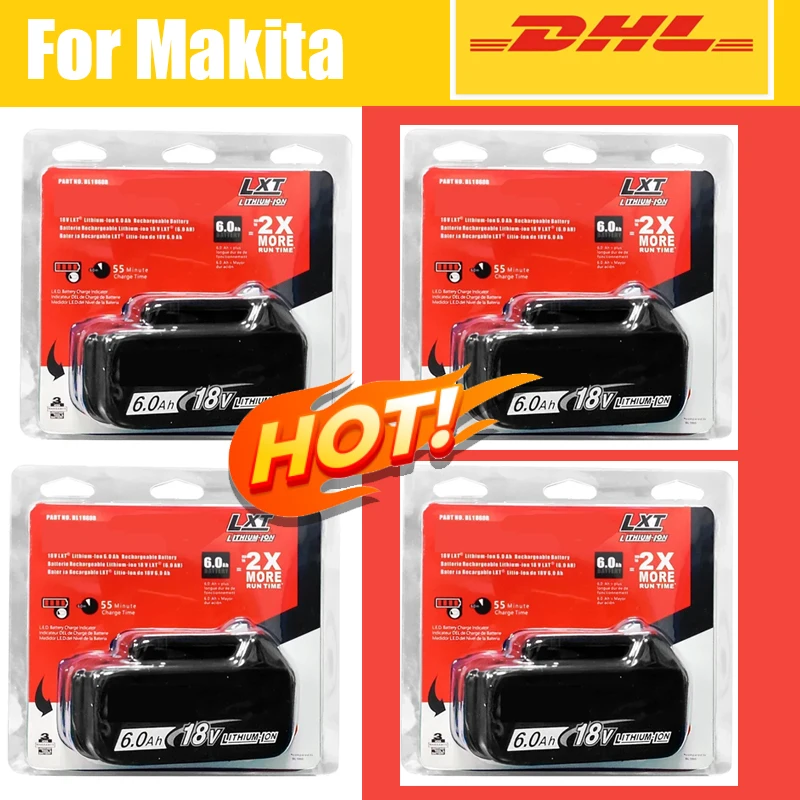 

6000mAh for Makita 18V Battery Rechargeable Power Tools Battery 18V makita with LED Li-ion Replacement LXT BL1830 BL1860 BL1850