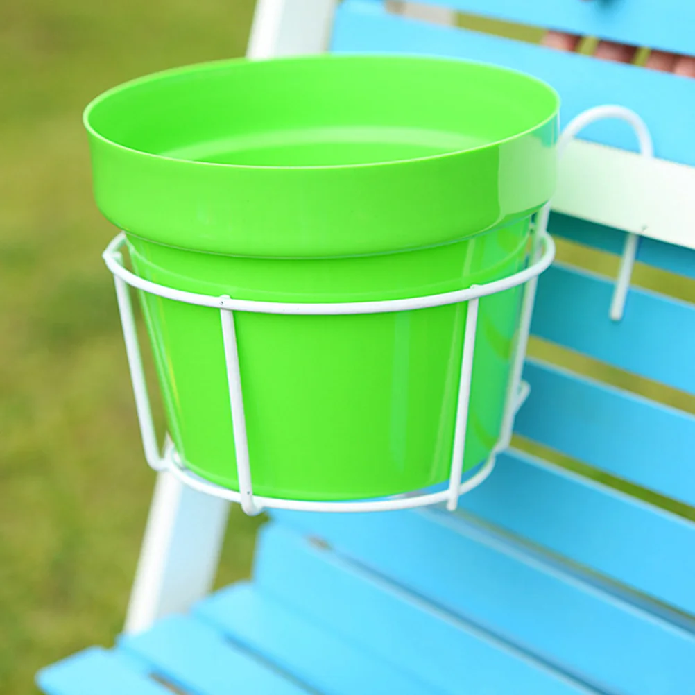 

3pcs Metal Flower Stand Hanging Planter Balcony Pots Railing Planters Fence Round Premium Quality Garden Kitchen Desktop