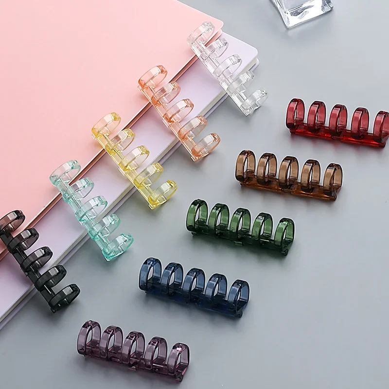 5 Ring Plastic Loose Leaf Binder Rings Crystal Binding Spines Snap Split Binding Combs for Scrapbook Photo Album Learning Cards