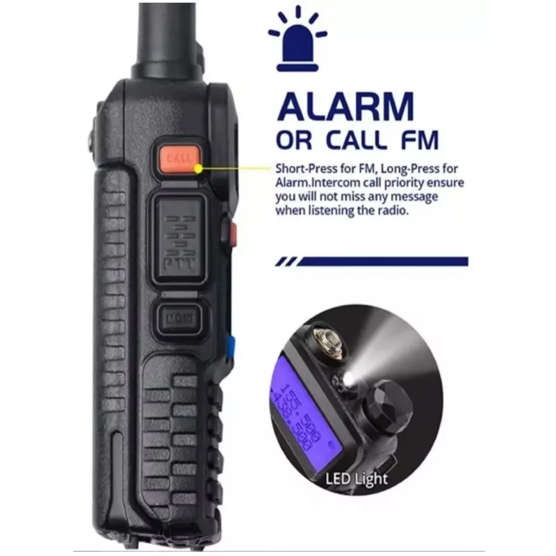 Rádio Comunicador Dual Band Uhf Vhf Uv-5r HT Fm Fone