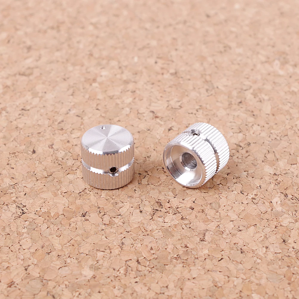 

2 Pcs Screw Eye Knob Round Control Metal for Guitar Volume Bass Parts Component Tone