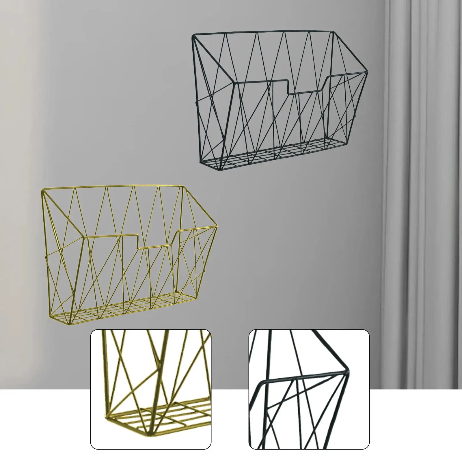 

Настенный держатель для файлов, подставка для журналов, декоративный металлический органайзер для хранения документов, журналов, книг, папок