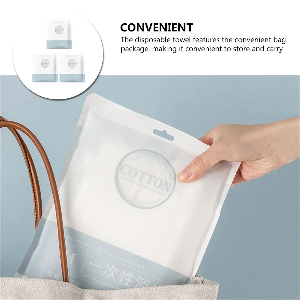 3 قطعة منشفة استحمام محمولة صحية للاستعمال مرة واحدة لصالونات الفندق والتخييم والسفر ملحقات حمام أساسية #4