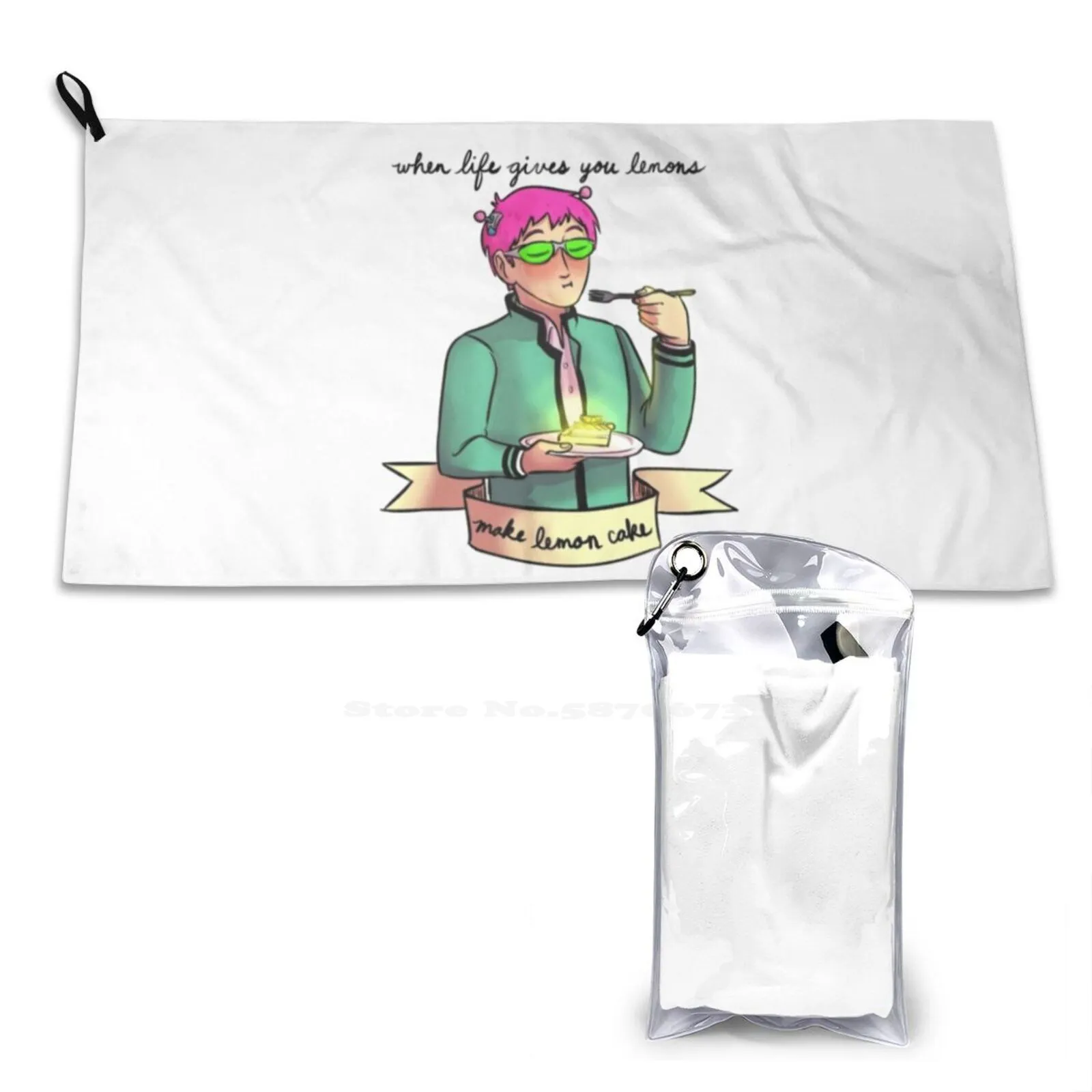 Saiki Kusuo-When Life Gives You Lemons Soft Towel Quick Dry Beach Towel Saiki Kusuo No Psi Nan The Disastrous Life Of Saiki K