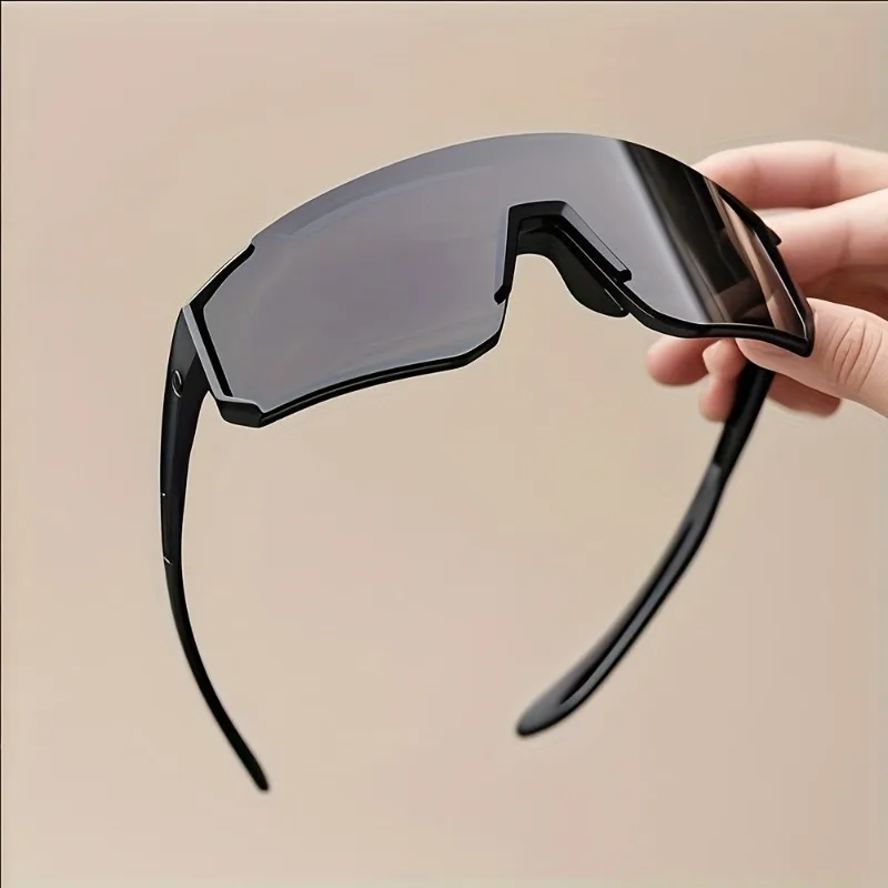 1pc Übergroße Wrap Rahmen Mode Gläser Y2K Mode Gläser Unisex Brillen für Musik Festivals Casual – Detail 3