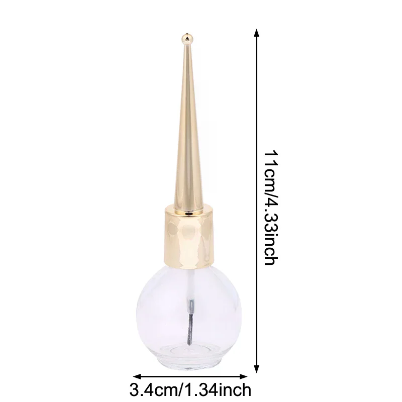 Пустая бутылка геля для ногтей с кистью Стеклянная пустая стеклянная бутылка 15 мл Бутылка лака для ногтей Гель для ногтей Пустая бутылка Контейнер для дизайна ногтей