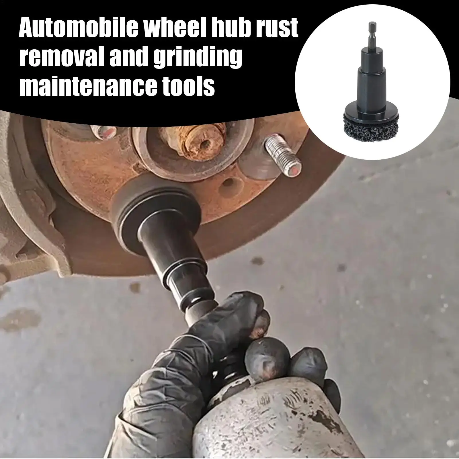 

Wheel Hub Cleaner Rust Remover Tool Lug Studs Grinding Brush For Automotive Car Wheel Rotor Brake Parts Rash Maintenance