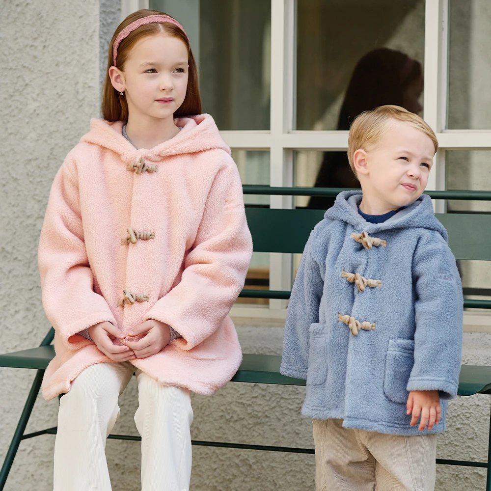 Dave Bella Children's Girl Winter Plush Coat And Outerwear Fashion Clothes For Boy's 4- to 12-year-old Hooded Snowsuit DB4264343