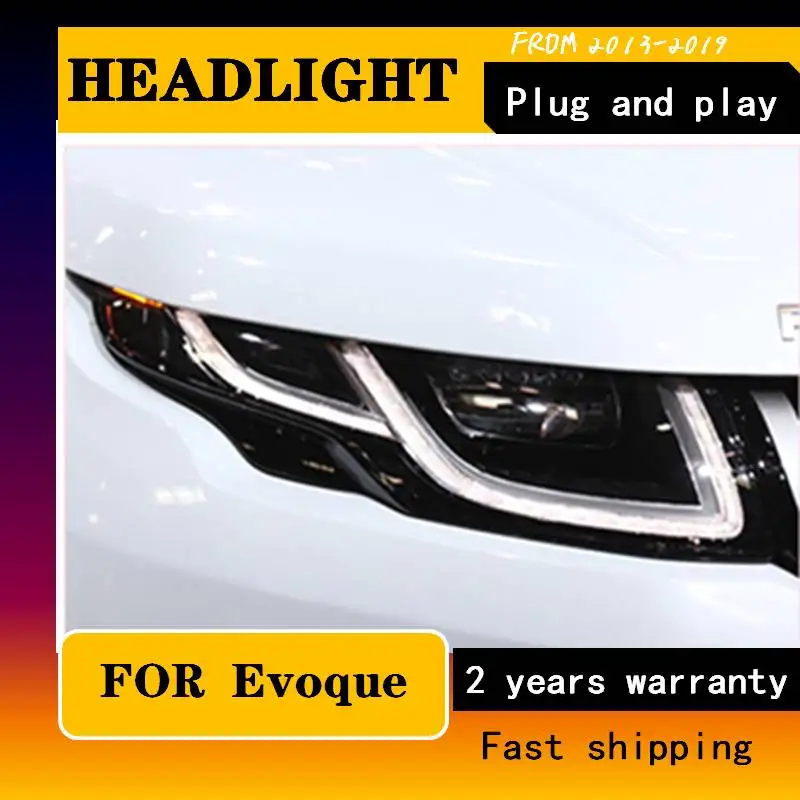 

Car Styling Headlight Assembly For Rang Rover Evoque Headlight 2013 2014 2015 2016 2019 LED Headlights Auto Accessories