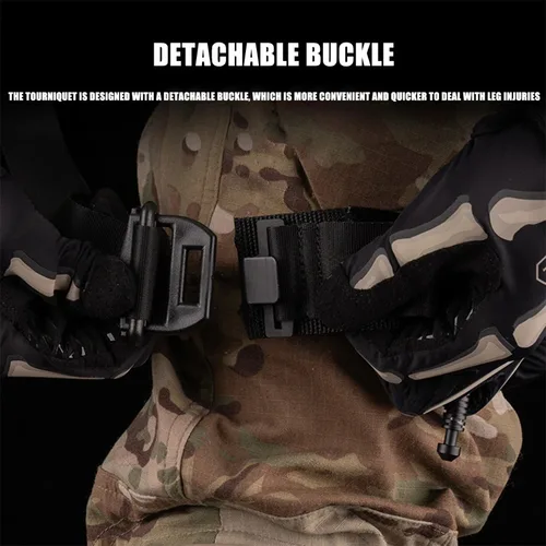 Imagen 2 del producto Torniquete táctico operación con una sola mano suministros de primeros auxilios giratorios equipo de combate emergencia Camping exploración al aire libre