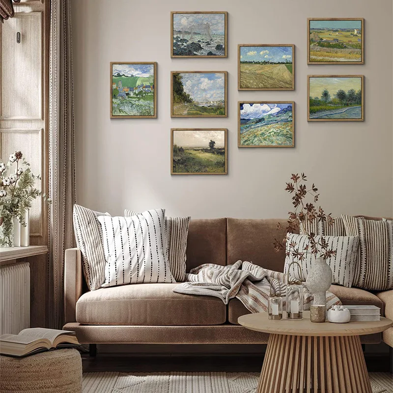 

Classical landscape abstract color decoration bedroom living room hotel homestay bathroom canvas painting