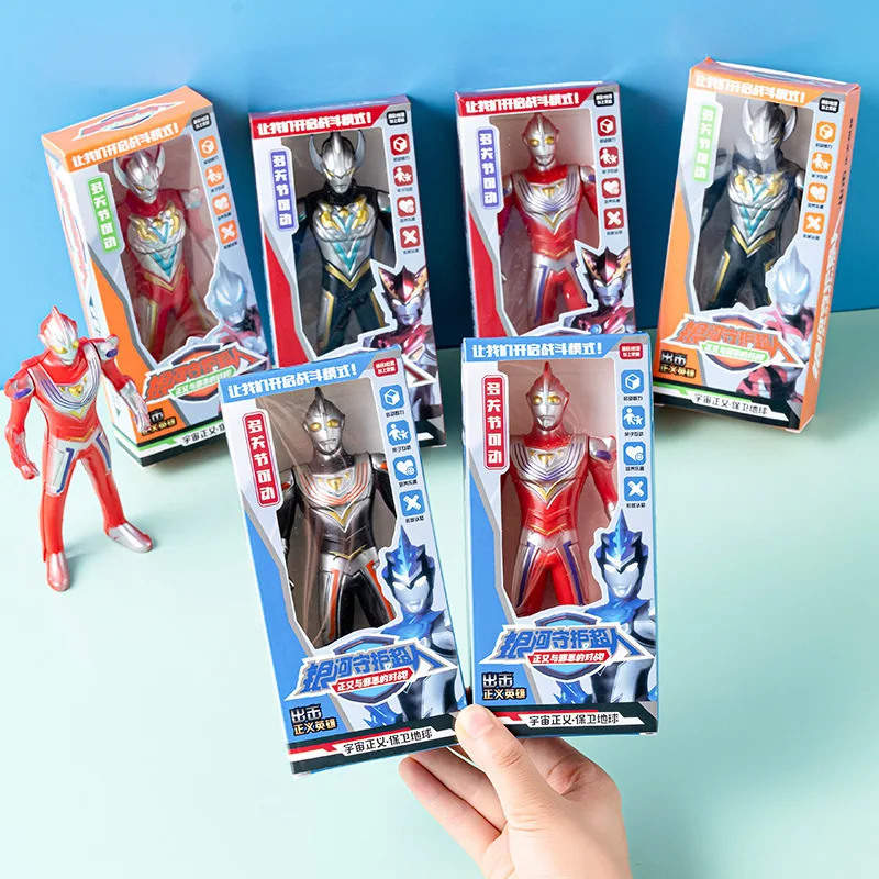 

3psc forBlaze Ultra Voice Super Action Figure Ultraman Zero Orbudiga Composite Model Toy Holiday Gift