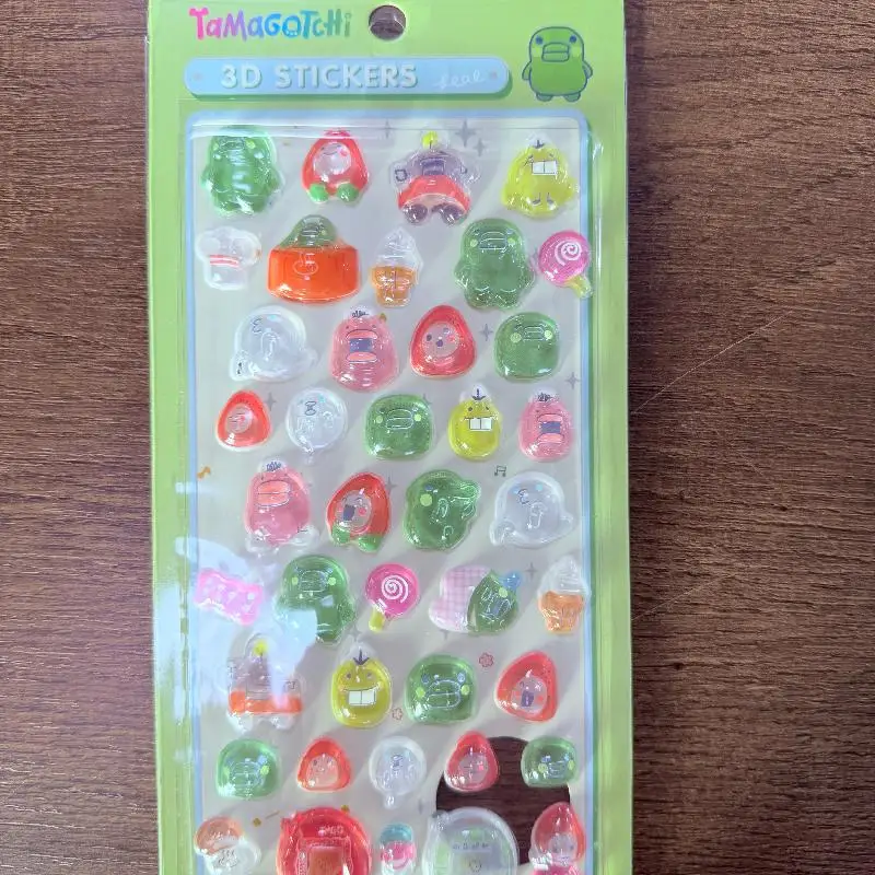 1 autocollant Tamagotchi, autocollant transparent créatif de dessin animé pour coque de téléphone, matériel pour carnet, cadeau d'anniversaire pour ami