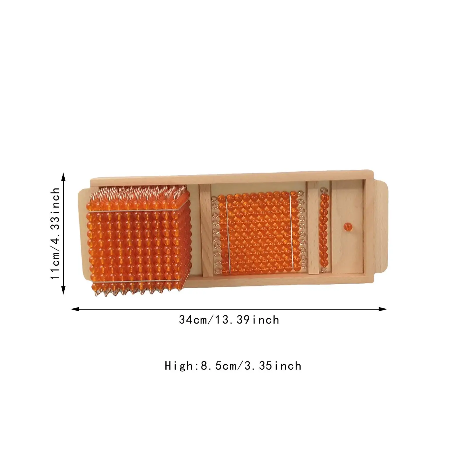 Montessori-Perlenmaterial-Set, mathematische Manipulationen für Kinder, Jungen und Mädchen