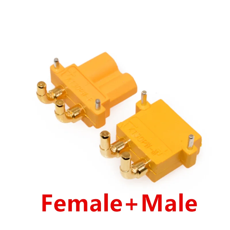 10PCS/5Pairs Amass XT30PW Male Female connector PCB board 2mm Banana Golden head Right Angle Horizontal connector for RC model