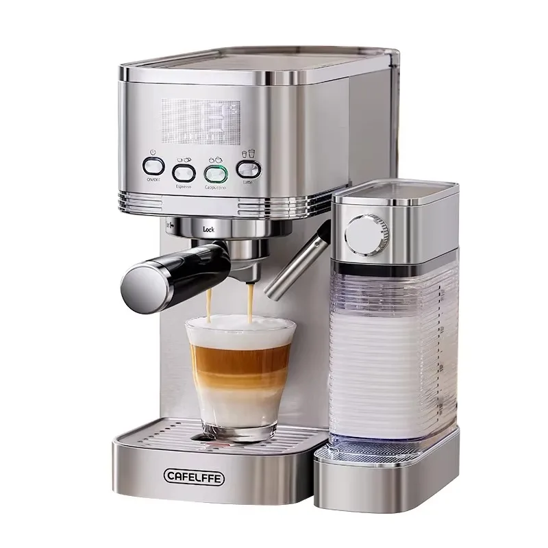 Caffettiera 20Bar Macchina per caffè espresso elettrica automatica con sistema di preparazione del serbatoio del latte per uso domestico in hotel 801