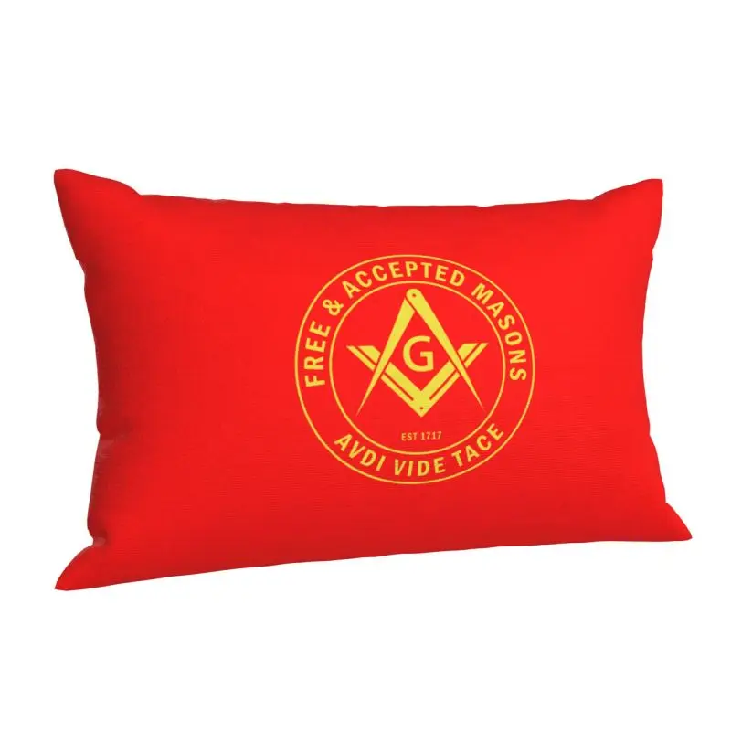 Custom Free Accepted Masons Masonic Freemasons Pillow Case 50cmx35cm Rectangle Pillowcase