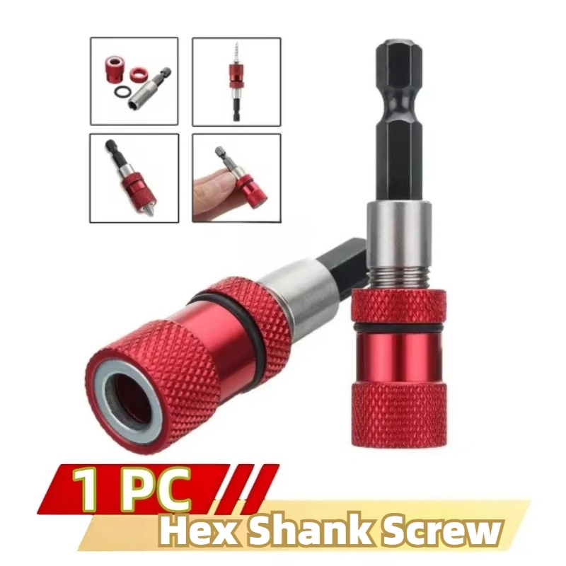 1pcs Adjustable Screw Depth Magnetic Screwdriver Bit Holder 1/4 Inch Hex Driver  Quick Holder