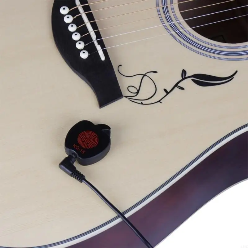 

Acoustic Guitar Pickups With Sticker and Cable Portable Guitar Soundhole Pickup for Violin Ukulele Guitar Accessory