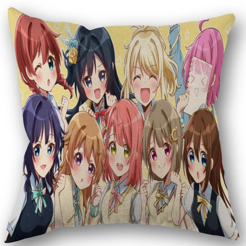 Love Live! School Idol Festival ALL STARS Pillowcase Home Textile Cotton Linen Fabric 45x45cm One Side Decoration Pillow Covers