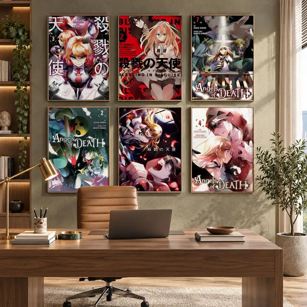 Anime A-Angels of Death Poster High-Quality Waterproof Wall Decal for Study, Living Room & Garage, Great Gift for Fans