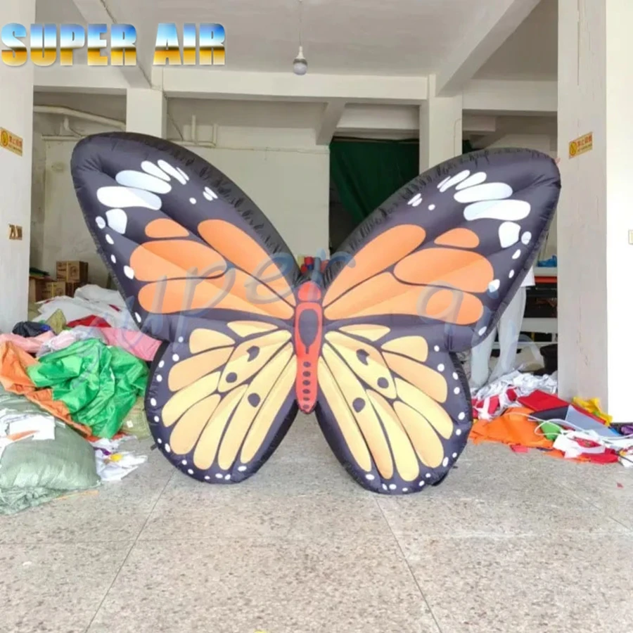 Hermoso modelo animal inflable de diseño especial para decoración de fiesta mariposa inflable
