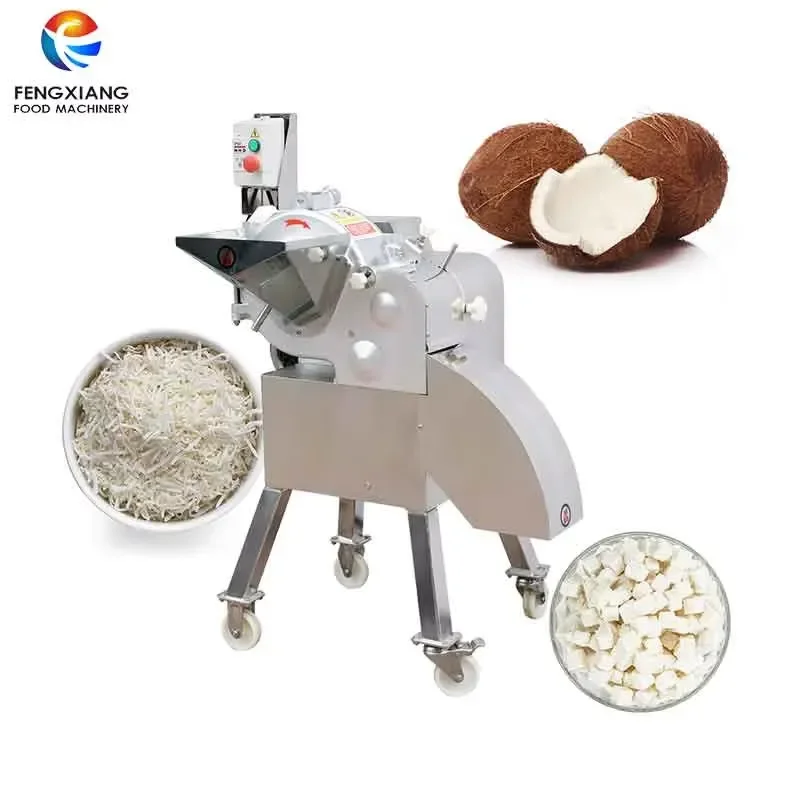 YWM Certificate CD-800 Automatic Coconut Shredder / Grater / Cube Dicing Machine Coconut Chips Cutting Machine