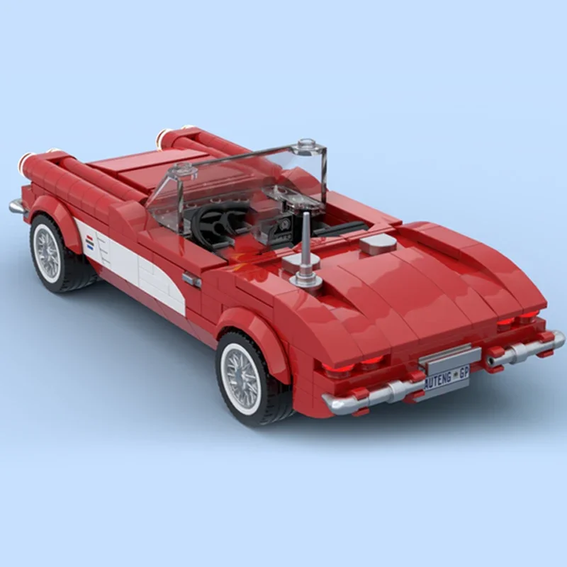 MOC-Mini Speed Champion C1 Blocos de Construção Modulares para Crianças, Modelo de Carro de Cidade, Brinquedos de Tijolos, Presentes Técnicos