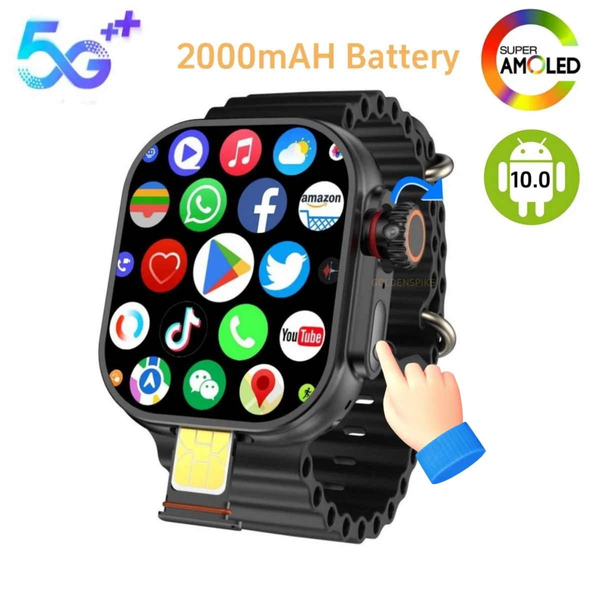 original-cd12-226-inch-amoled-490-580-smartwatch-4g-5g-lte-sim-card-touch-encoder-gps-precise-position-2080mah-s10-smart-watch