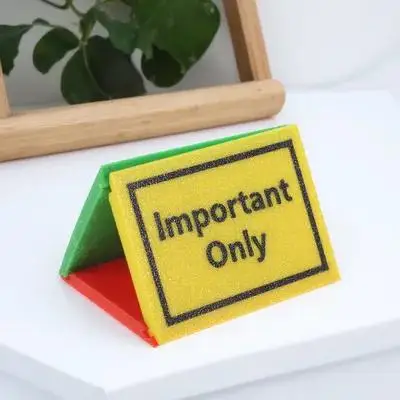 

Detachable Triangle Desk Sign Block Multi-Function Office Do Not Disturb Sign Colorful Indoor Table Top Decorative