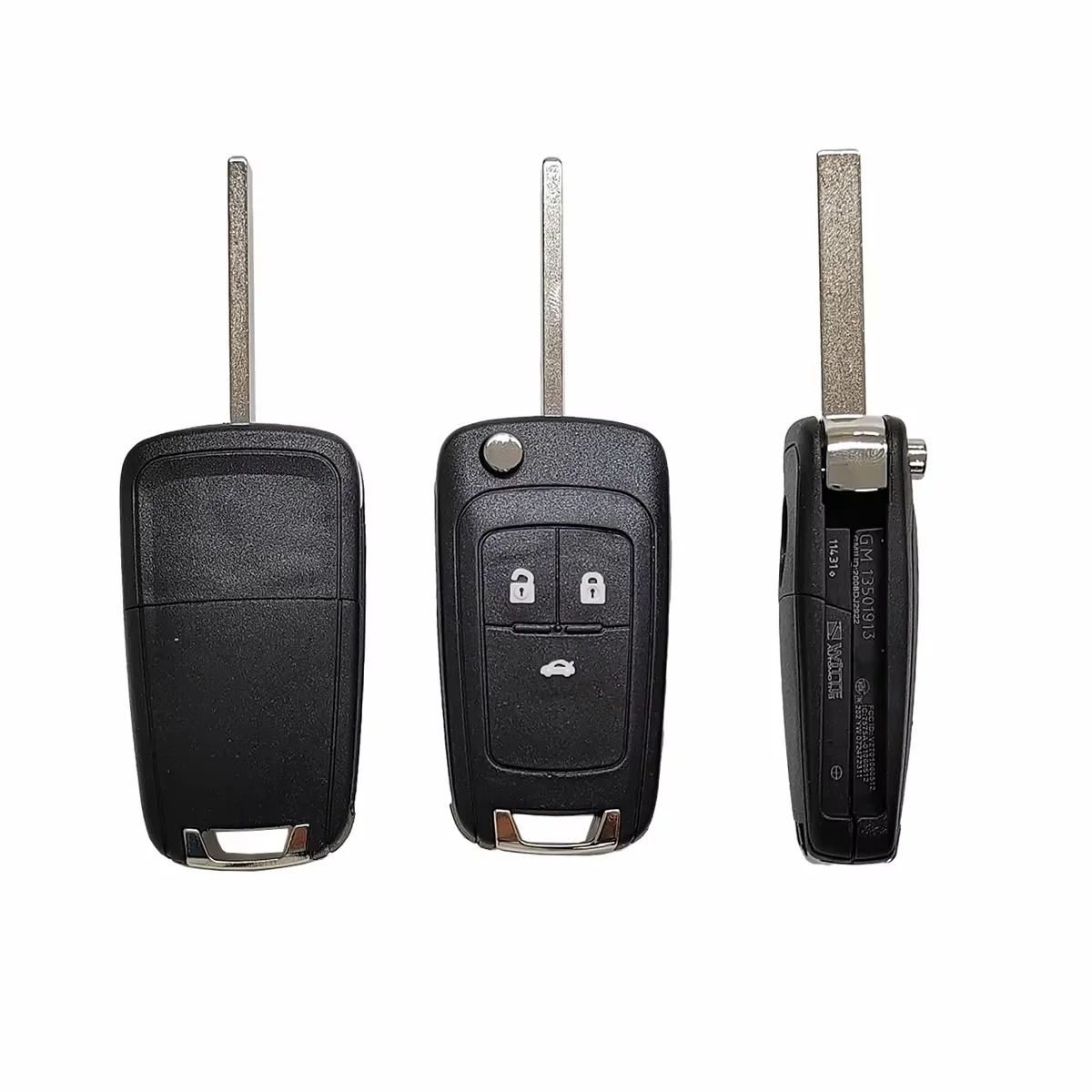 Flip Folding Remote Car Key Shell for Chevrolet Cruze Epica Lova Camaro Impala Compatible with HU100 Blade 2/3/4/5 Buttons