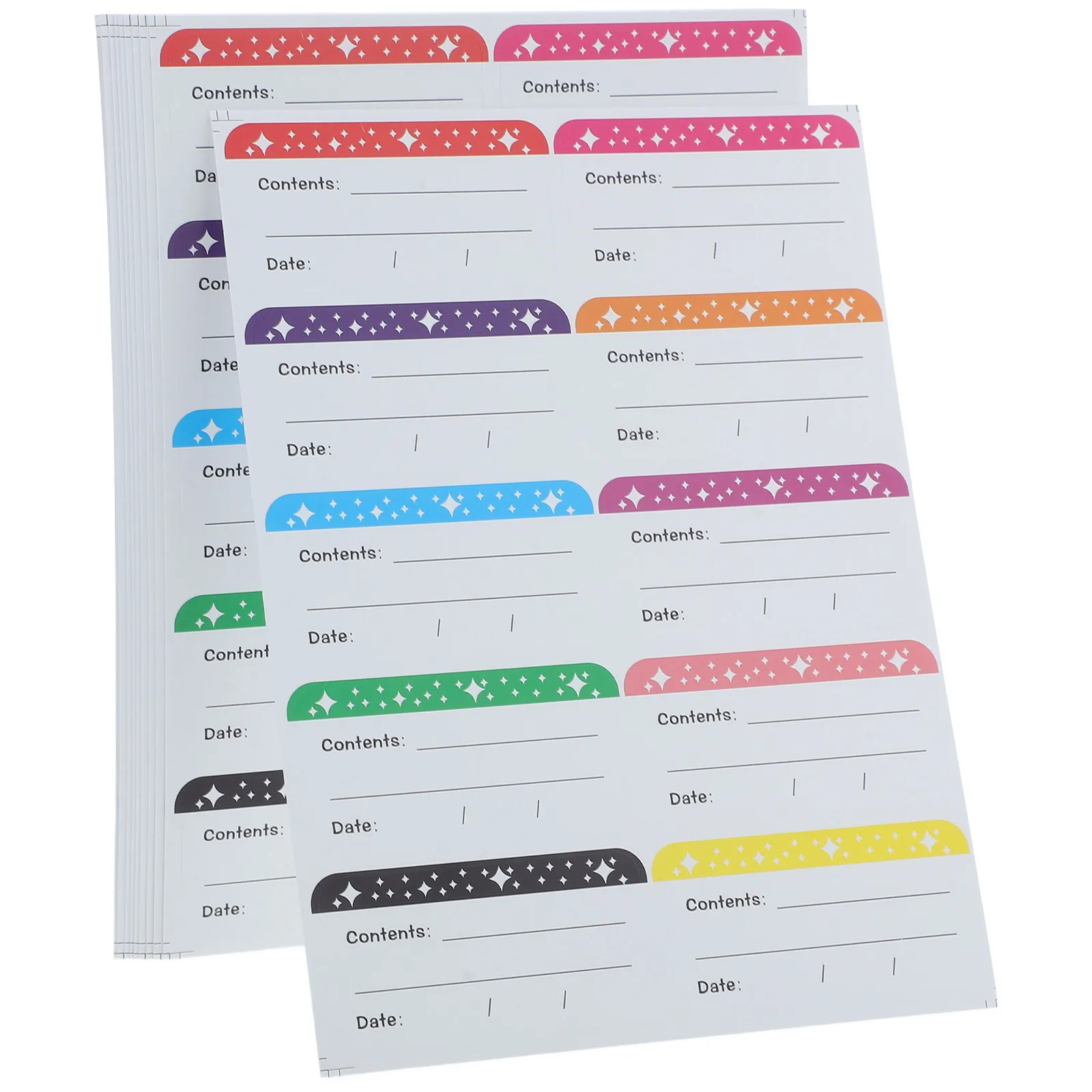 

50 Sheets Waterproof Food Freezer Labels Easy Peel Removable Stickers for Pantry Containers Refrigerator Storage Organization