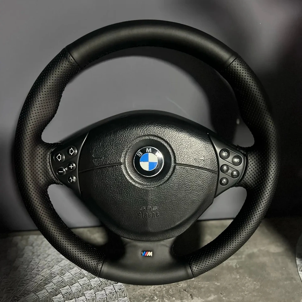 Handgenähter Mikrofaser-Leder-Lenkradbezug für BMW M Sport E36 E39 Z3 M E36/7 E36/8 1995–2002 – Detail 1