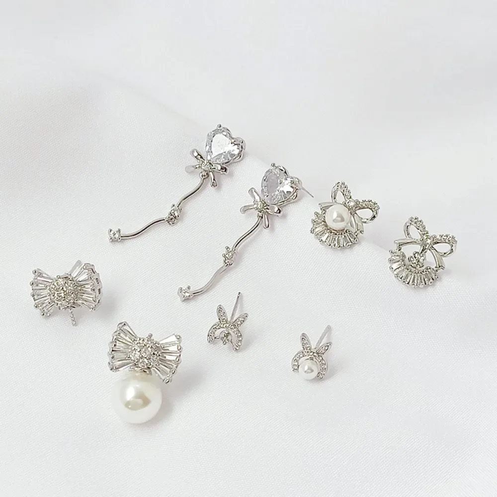 

Серьги Palladium K с золотом, инкрустированные цирконом, бабочкой, маленьким кроликом и сердцем S925, аксессуары для сережек своими руками