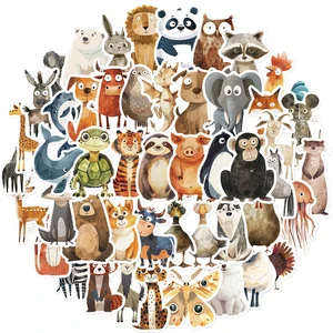 Aquarell- und Klebertiere, 50 Prozent, Abziehbilder, wasserdicht, schön, für Laptop, Telefon, Gepäck, Glas, Graffiti, Fahrrad, Auto, DIY 8 Hauptaufkleber für Schmerzen - №8