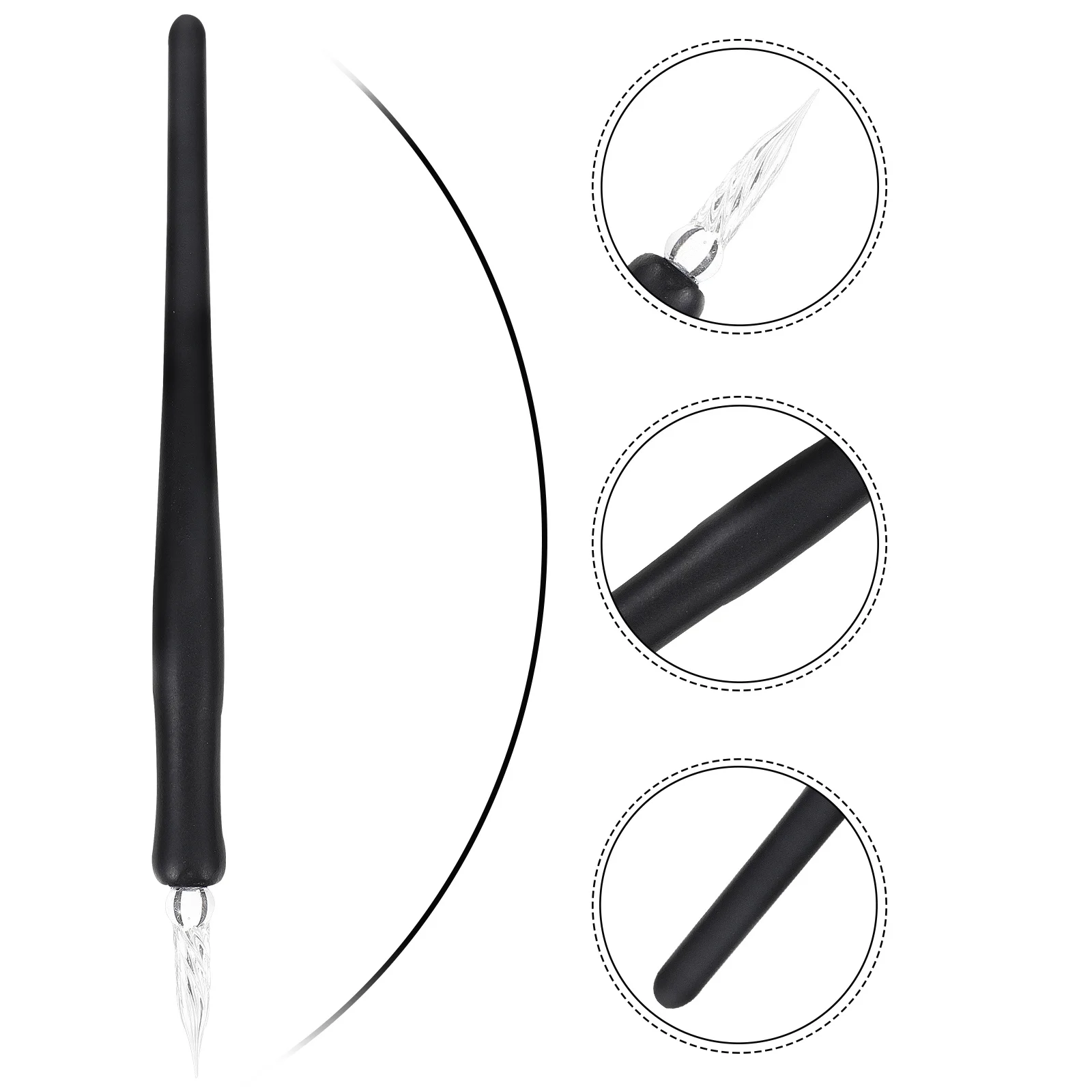 

1pc Glass Calligraphy Pen Handmade Dipped Nib Premium Writing Tool For Office School Stationery Drawing Signature Art Supplies