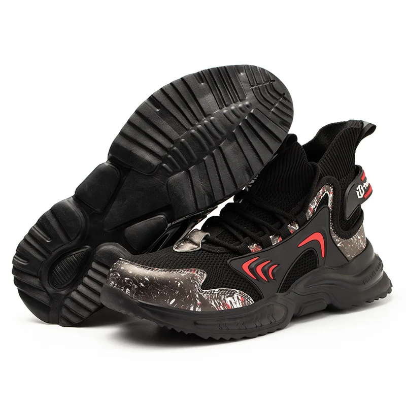 أحذية أمان رجالية جديدة غطاء صلب لأصبع القدم أحذية رجالي مقاومة للثقب ومضادة للسحق أحذية عمل للرجال والنساء أحذية عمل ناعمة قابلة للتنفس