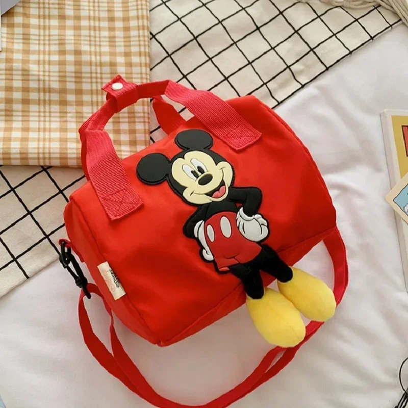 4 Style Disney Mickey Mouse Cartoon Girl Handbag Children Storage Bag Girls Cartoon Mickey Minnie Mouse Bowling Bag Shoulder Bag