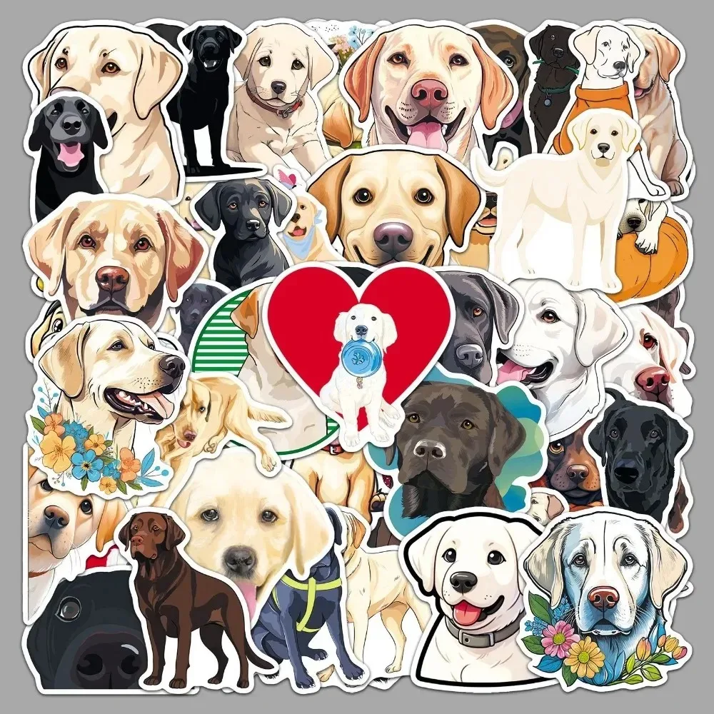 50Pcs Labrador retriever Animal Pet Dog Graffiti Stickers Decorate Helmets Water Bottles Phone Cases Refrigerators Suitcases