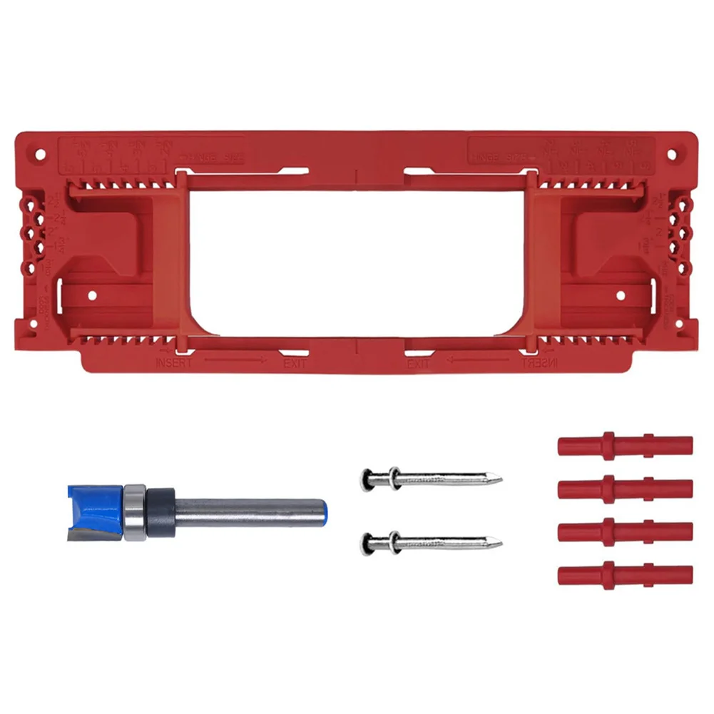 Hinge Router Template for Accurate Door Hinge Mortises with Compatibility for 1-3/8 to 2-1/2 in Door Thickness