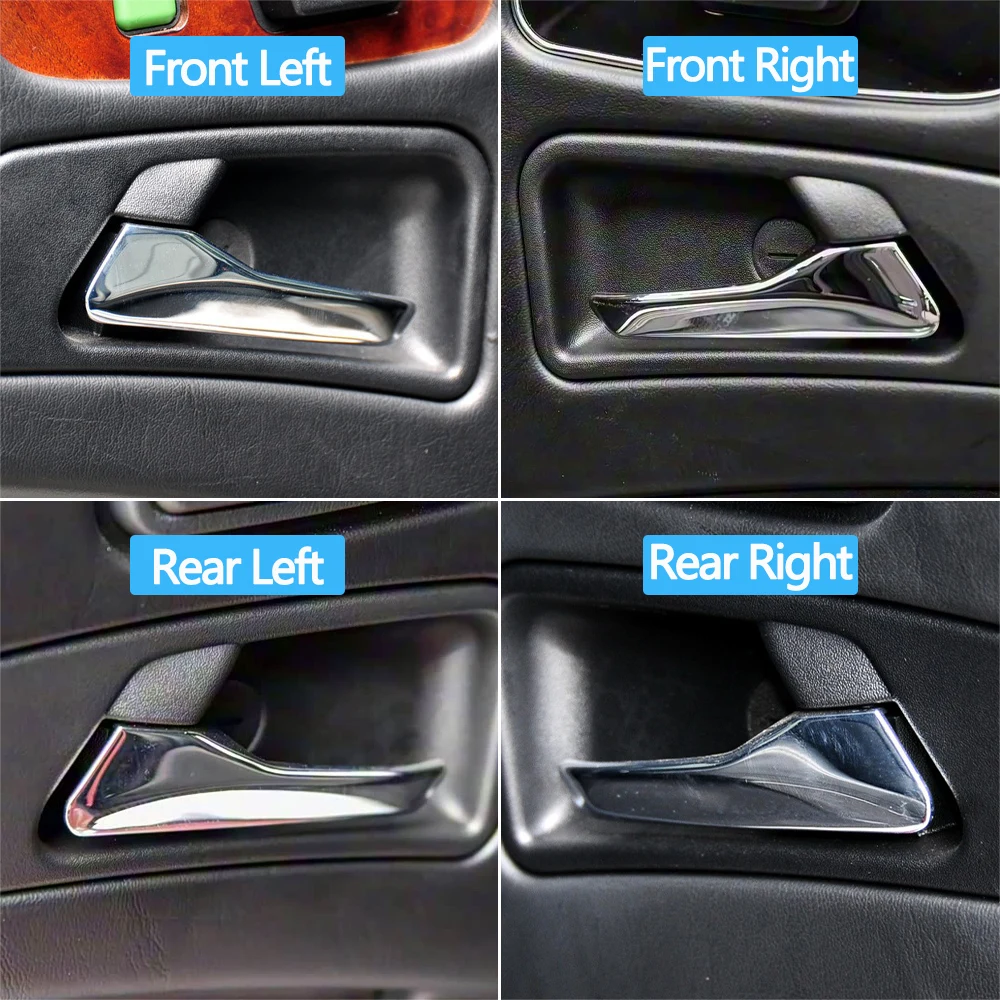 Car Inner Front Rear Left Right Chrome Door Pull Handle For Mercedes Benz ML G C SLK Class W163 W463 W202 R170 view 6
