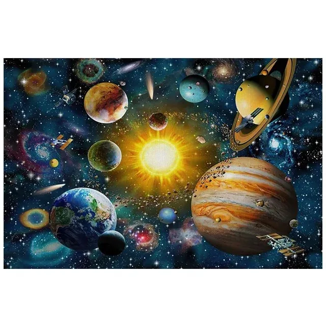 Planets Universe Galaxy Wall Art Stars Landscape Canvas Painting Posters Prints Space Exoplanet Picture for Living Room