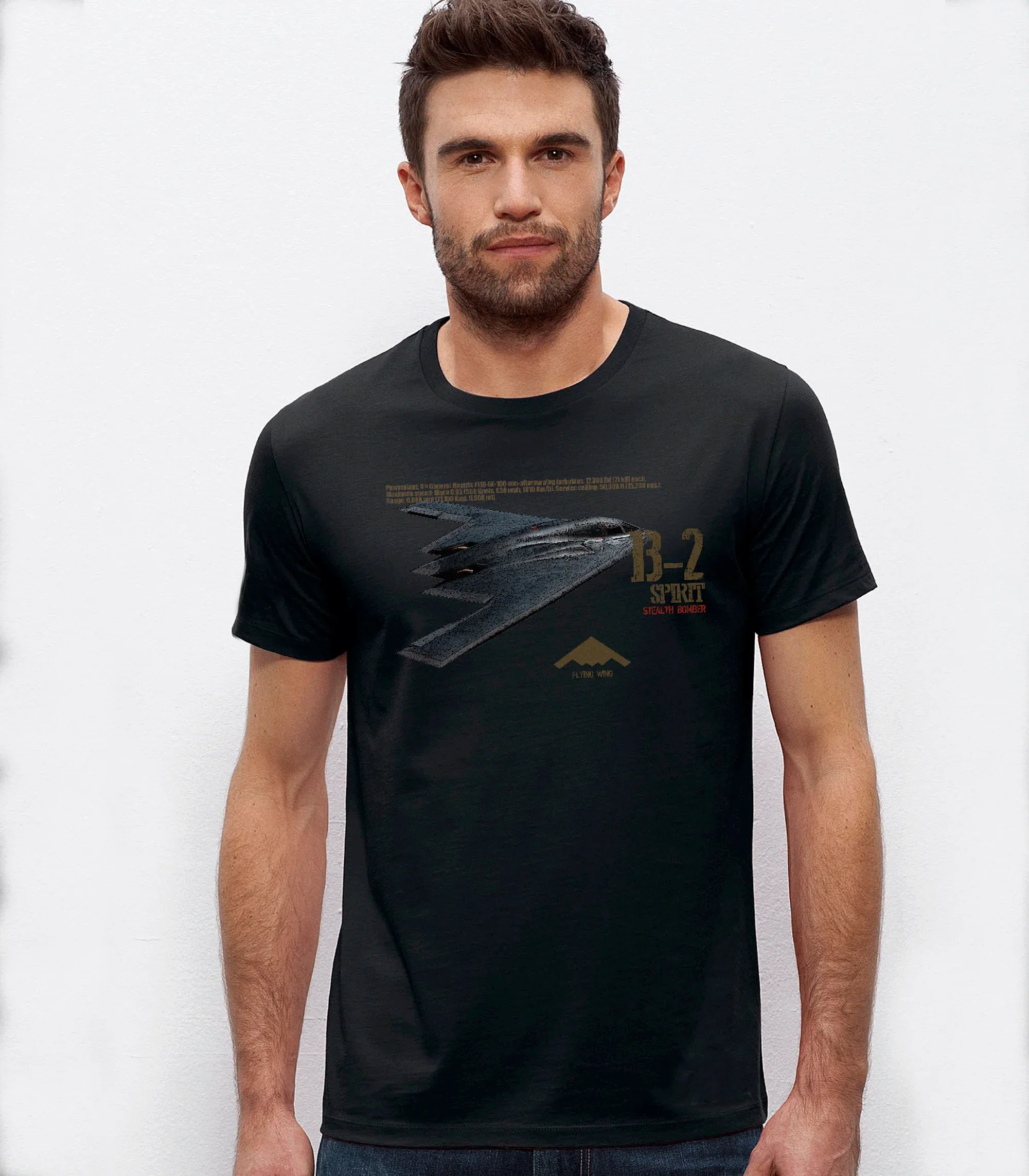 US Air Force B-2 Spirit Stealth Bomber T-Shirt 100% Cotton O-Neck Short Sleeve Summer Casual Mens T-shirt Aviation Streetwear