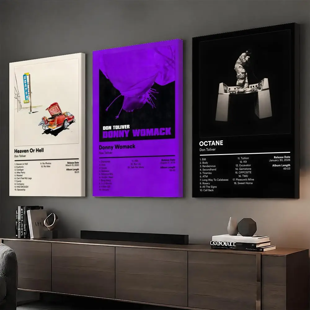 Don T-Toliver Singer Rapper Painting Calligraphy HD Modern Style Inner Frame Canvas Bedroom Room Hallway Wall Art Decor