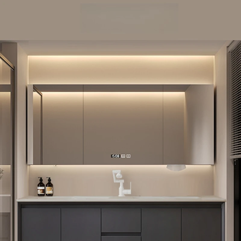 Espejo De baño De estilo crema para Villa, diseño nórdico De lujo, espejo De baño moderno, Muebles De interior De Hotel, Muebles De Baño Ls50ysj
