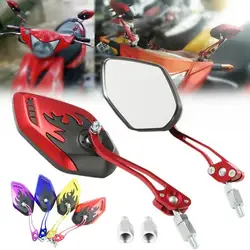 2Pcs/Set 8/10mm Motorbike Scooter Motorcycle Handlebar Mount Rear View Mirrors